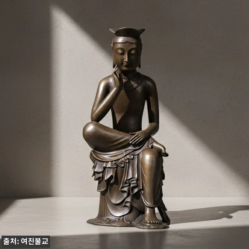 여진불교굿즈 청동 미륵보살 반가사유상 관련 이미지 1