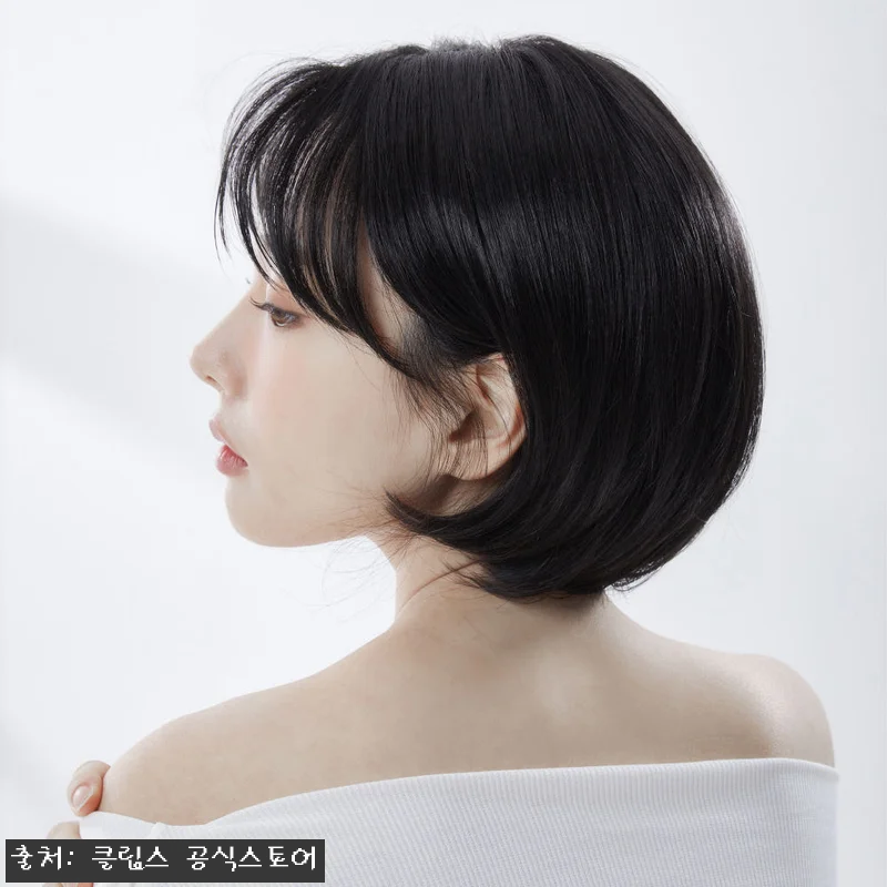 수제통가발 숏단발 사이드뱅 자연스러운 관련 이미지 2