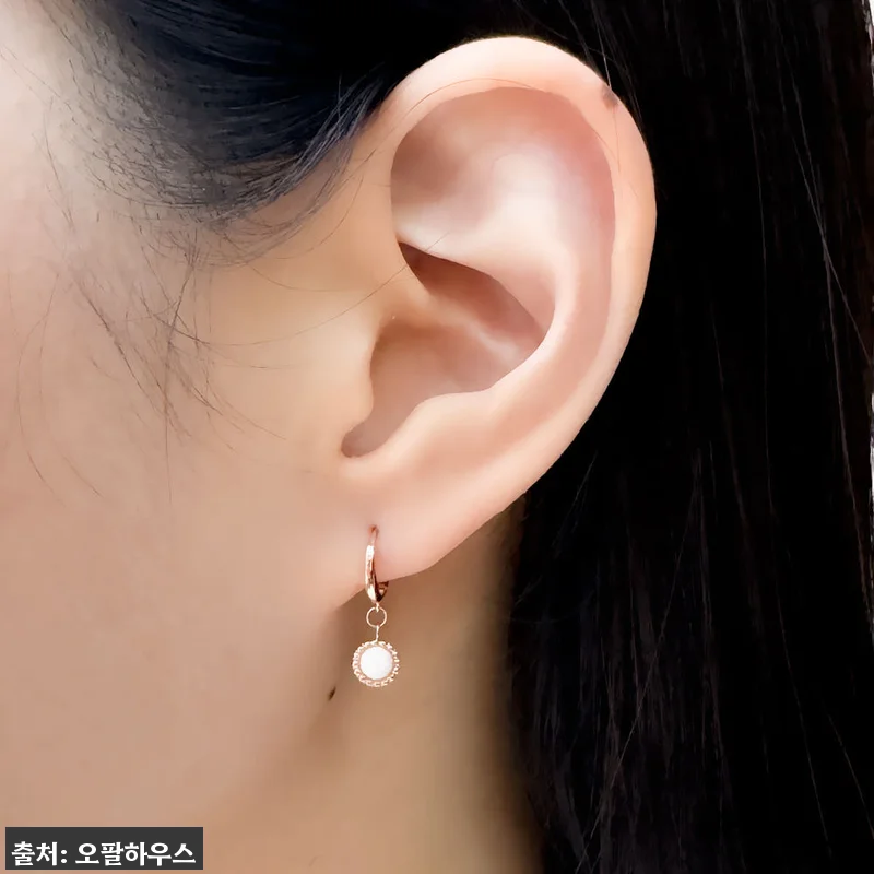 14k 합성오팔 원터치 귀걸이 OPP 관련 이미지 3