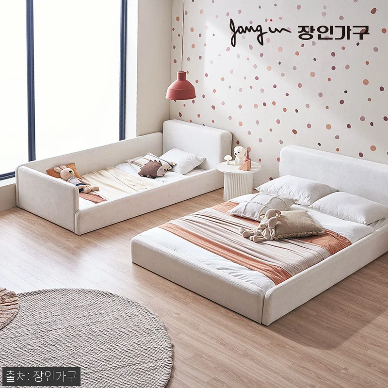장인가구 하랑 E0 패브릭 LED헤드 저상형 데이베드 패밀리침대 Q + 라텍스탑포켓, 아이와 함께 쓰기 좋은 저상형 침대 후기 11 장인가구 하랑 E0 패브릭 LED헤드 관련 이미지 4