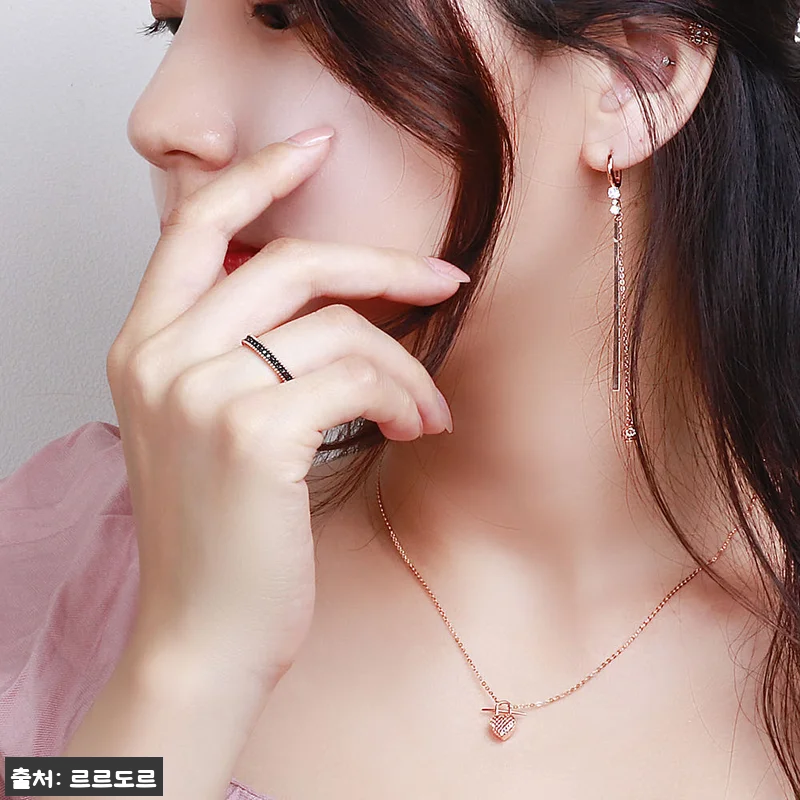 18k 볼드 볼 블랙 큐빅 이터니티 관련 이미지 5