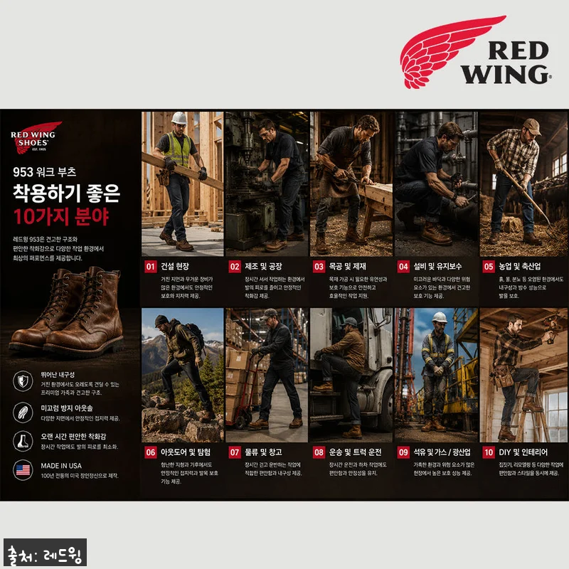 레드윙 8인치 수퍼솔 워크 부츠 95 관련 이미지 6