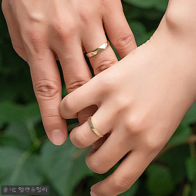 14K 비숍 커플링 금 반지, 심플한 관련 이미지 6
