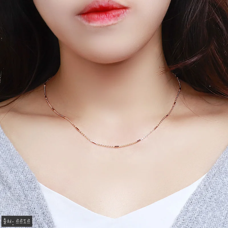 14k 18k 바 체인 줄 목걸이 투 관련 이미지 6