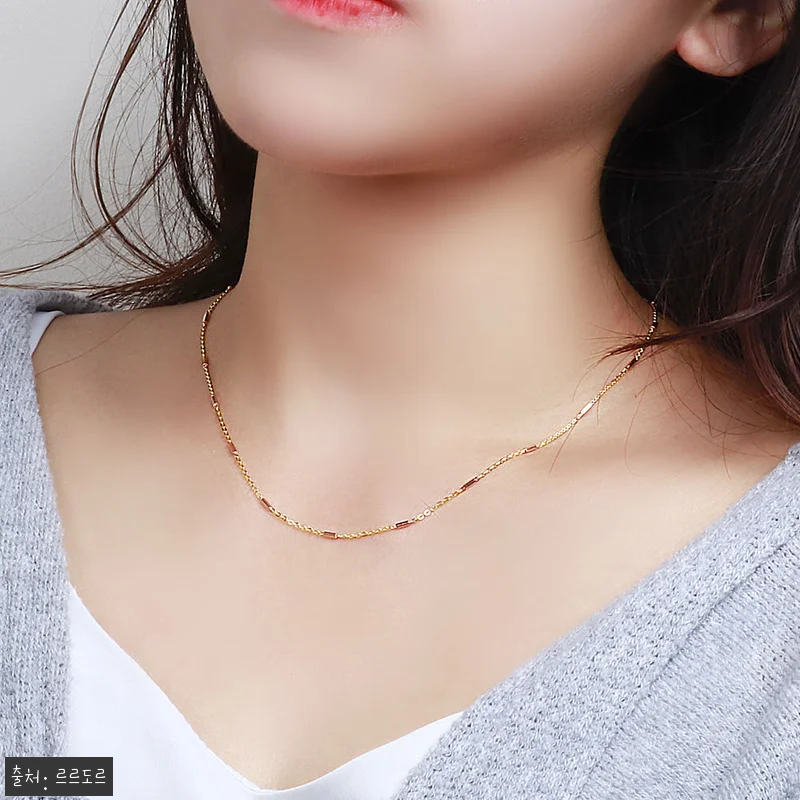 14k 18k 바 체인 줄 목걸이 투 관련 이미지 8