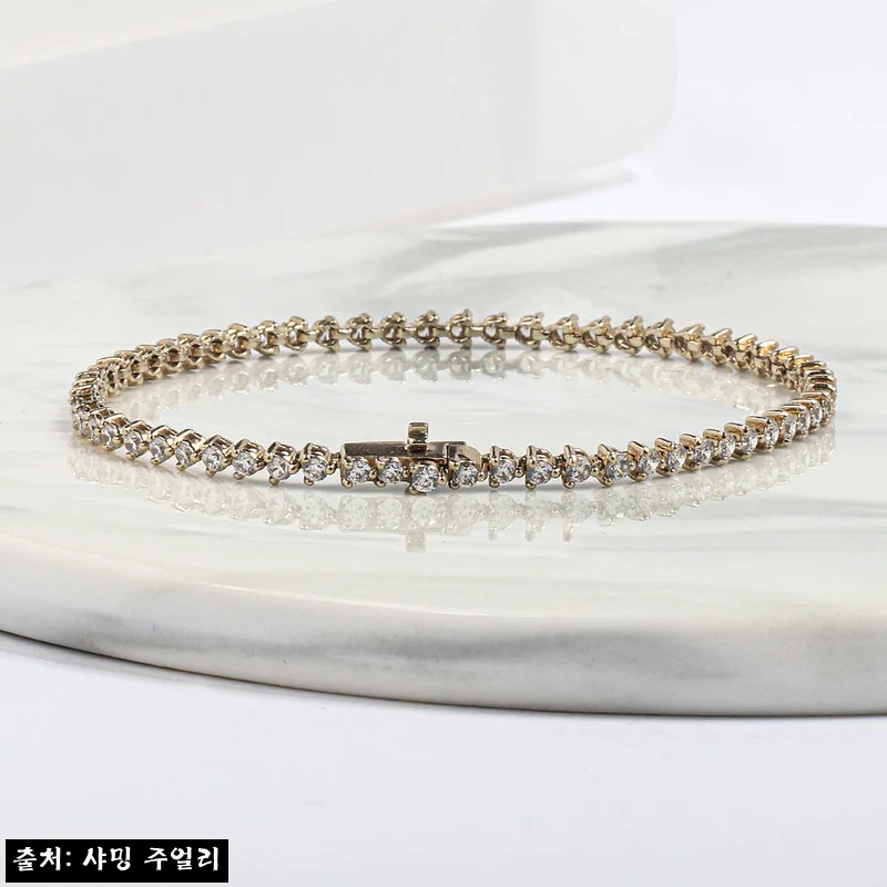다이아 테니스 팔찌 2미리 랩 3프롱, 기념일 선물로 눈여겨볼 고급 레이어드 주얼리