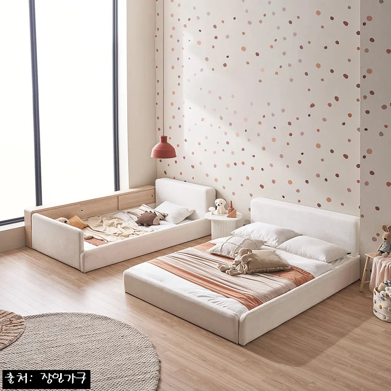 Home 42 장인가구 하랑 E0 패브릭 볼드헤드 저상형 패밀리침대 SS+SS수납가드, 아이 방 침대 후보로 꼼꼼히 살펴본 이유
