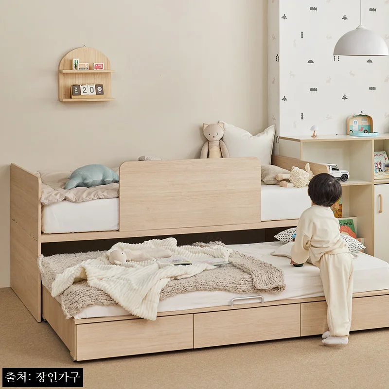 장인가구 피터 2단 슬라이드 어린이 이단침대, 아이방 수납 고민에 눈여겨볼 이슈템
