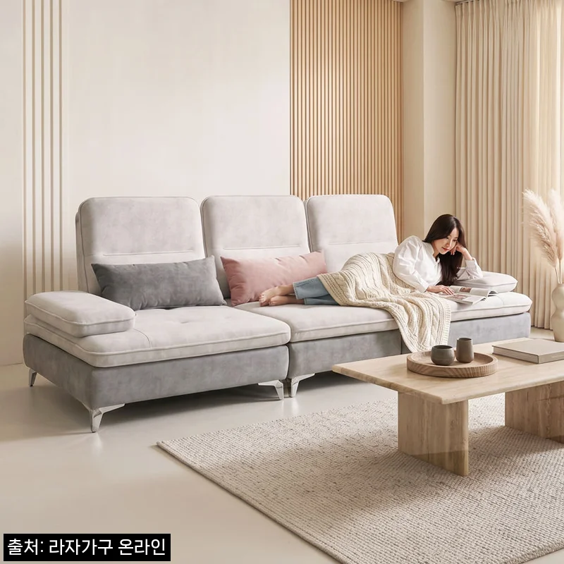 라자가구 엘로디 스윙소파, 30% 할인 중이라 거실 소파 바꾸기 전 체크한 후기형 정보