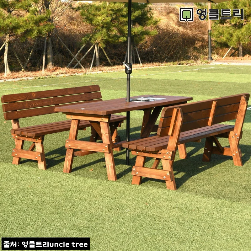 로스타형 야외테이블 세트 4인 양쪽등받이, 야외 식사 공간을 위한 구매 전 체크