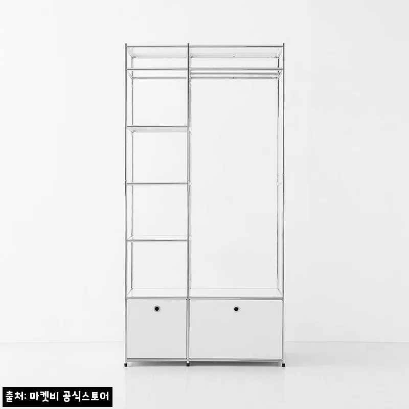 모듈가구 심플리 행거 1단 2문 BC630 퓨어화이트, 할인·적립까지 꼼꼼히 본 구매 체크 후기