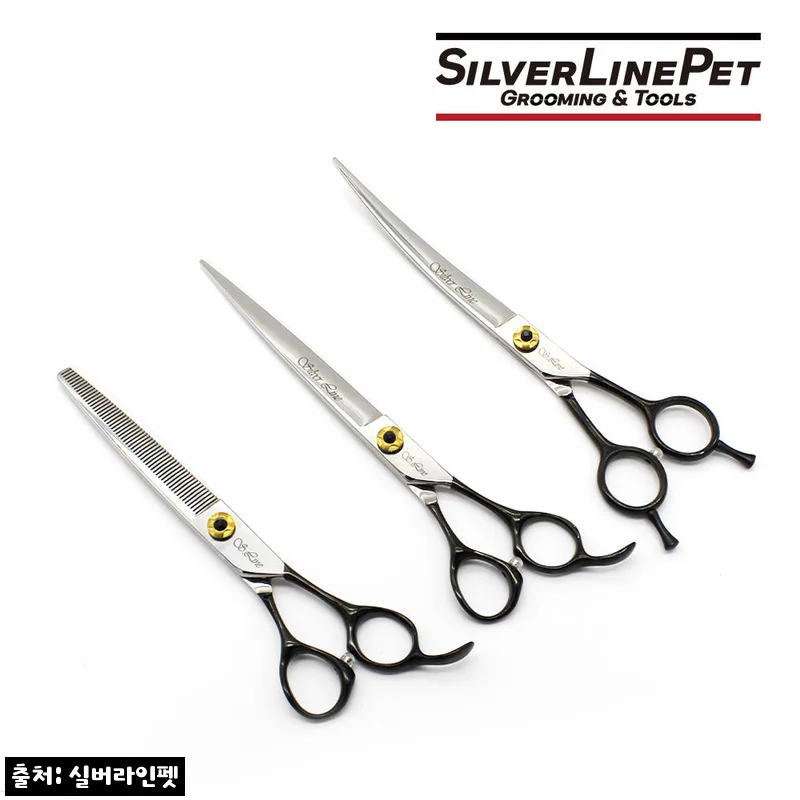 실버라인펫 KUTC KUTS KUTT 애견미용 톱니가위 19cm 3종세트, 7.5인치 구성 확인하고 고른 실속템
